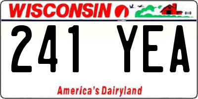 WI license plate 241YEA