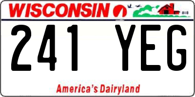 WI license plate 241YEG