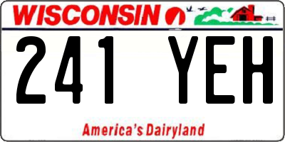 WI license plate 241YEH