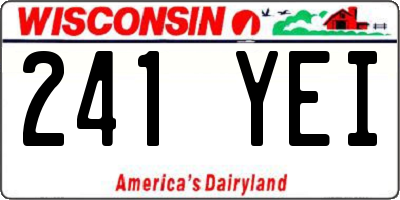 WI license plate 241YEI