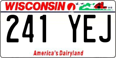 WI license plate 241YEJ
