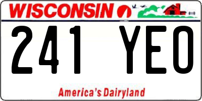 WI license plate 241YEO
