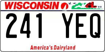 WI license plate 241YEQ