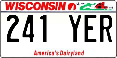 WI license plate 241YER