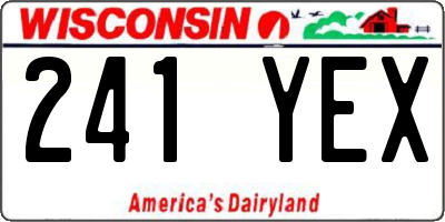 WI license plate 241YEX