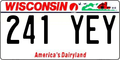 WI license plate 241YEY