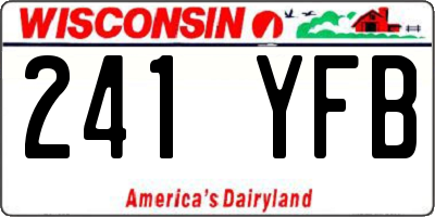 WI license plate 241YFB
