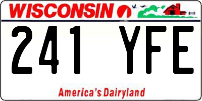 WI license plate 241YFE