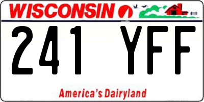 WI license plate 241YFF