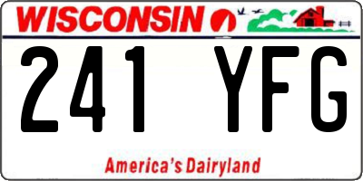 WI license plate 241YFG