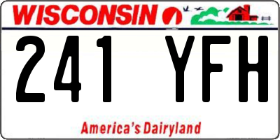 WI license plate 241YFH
