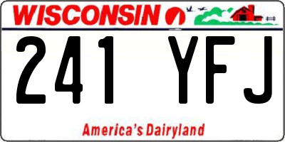 WI license plate 241YFJ