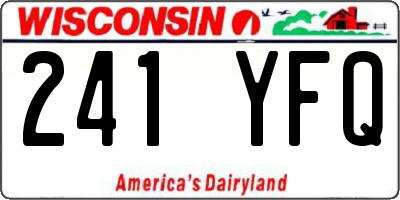 WI license plate 241YFQ