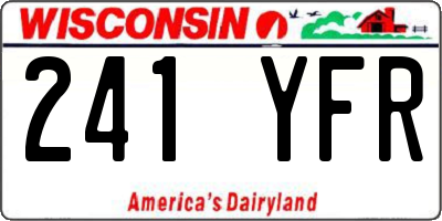 WI license plate 241YFR