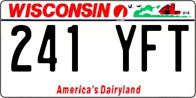 WI license plate 241YFT