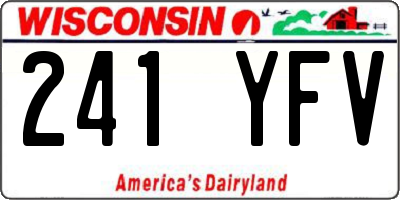 WI license plate 241YFV