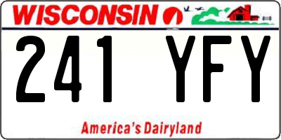 WI license plate 241YFY