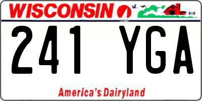 WI license plate 241YGA