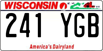 WI license plate 241YGB