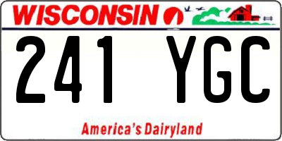 WI license plate 241YGC