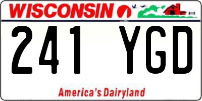 WI license plate 241YGD