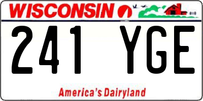 WI license plate 241YGE