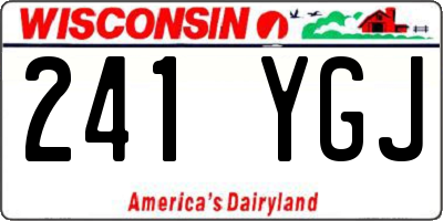 WI license plate 241YGJ