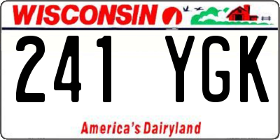 WI license plate 241YGK