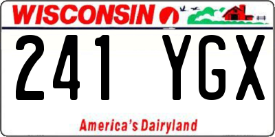 WI license plate 241YGX