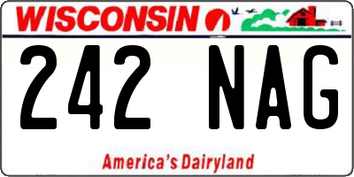 WI license plate 242NAG