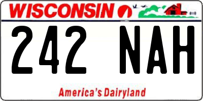 WI license plate 242NAH