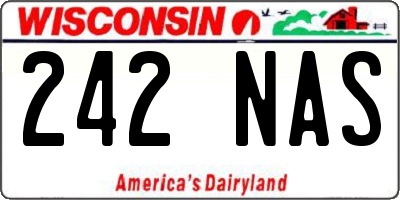 WI license plate 242NAS
