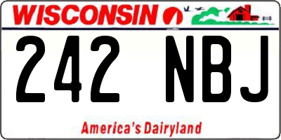WI license plate 242NBJ