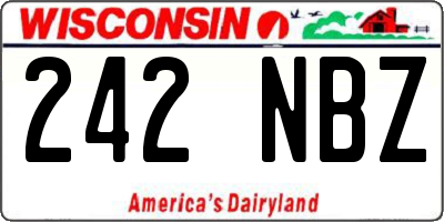 WI license plate 242NBZ
