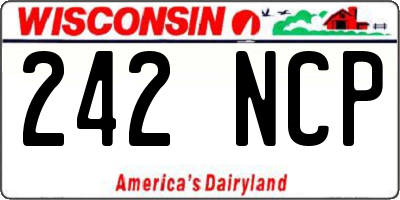 WI license plate 242NCP