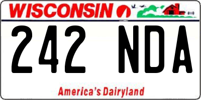 WI license plate 242NDA