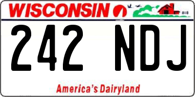 WI license plate 242NDJ
