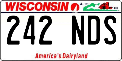 WI license plate 242NDS