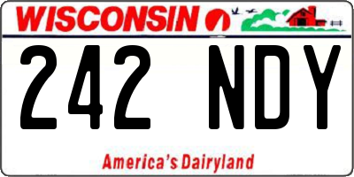 WI license plate 242NDY