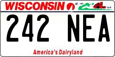 WI license plate 242NEA
