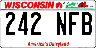 WI license plate 242NFB