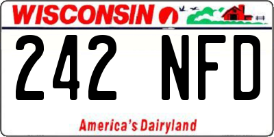 WI license plate 242NFD