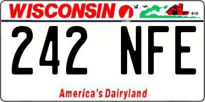 WI license plate 242NFE