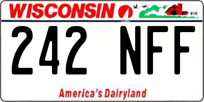 WI license plate 242NFF