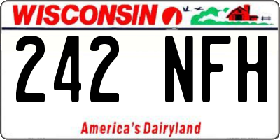 WI license plate 242NFH