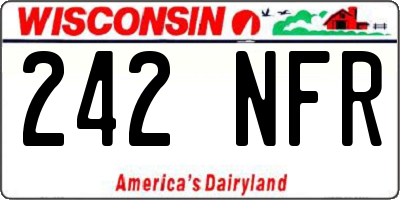 WI license plate 242NFR