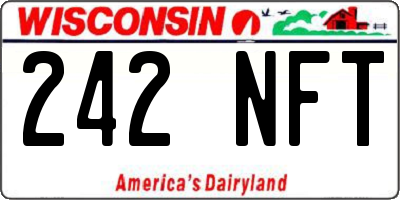 WI license plate 242NFT