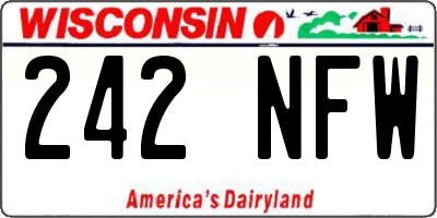 WI license plate 242NFW
