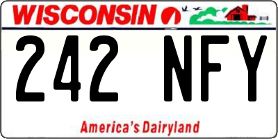 WI license plate 242NFY