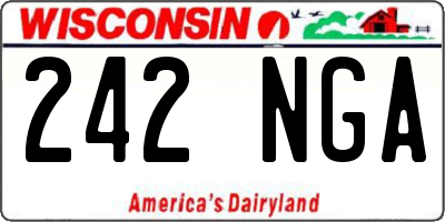 WI license plate 242NGA